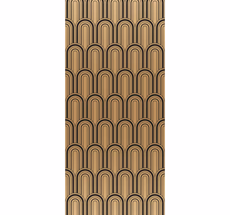 Ruskea kaaria kuviointi geometrinen tapetti - Tenstickers