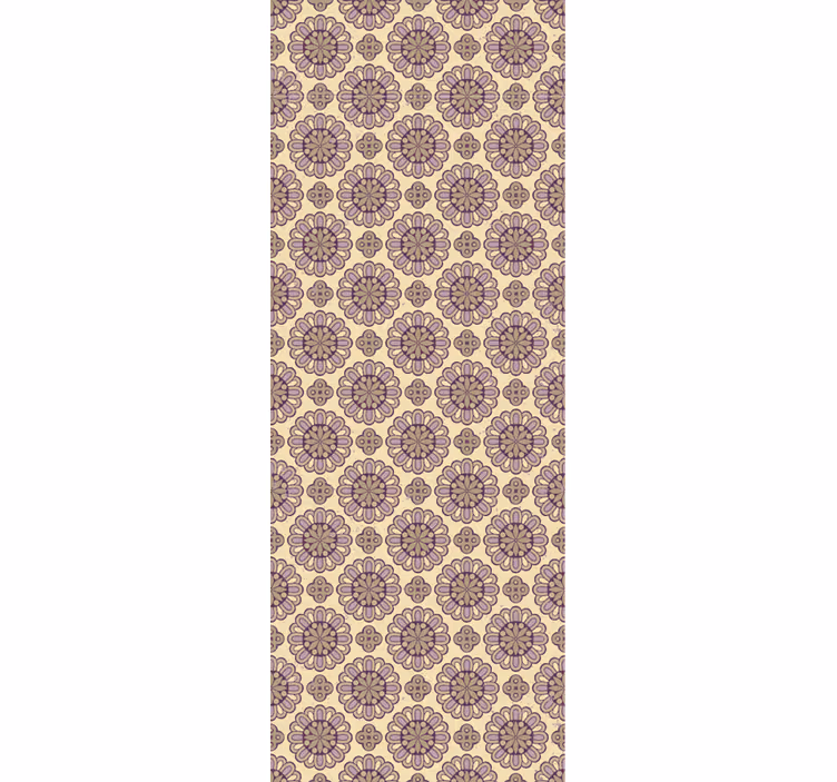 Koristeellinen beige kuvio kukkatapetti - Tenstickers