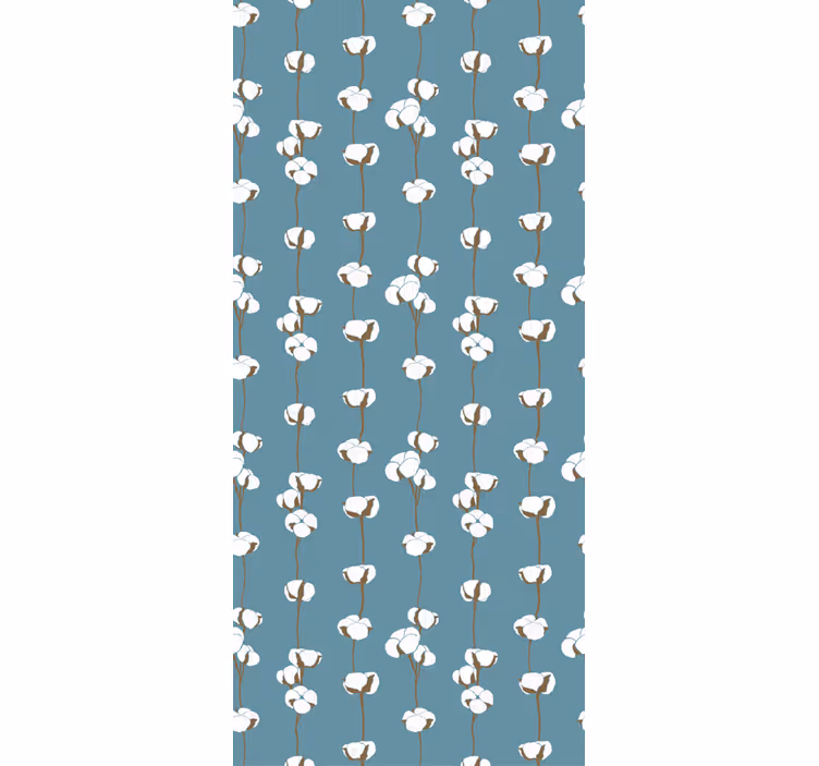 Hieno valkoinen kuvio kukkatapetti - Tenstickers