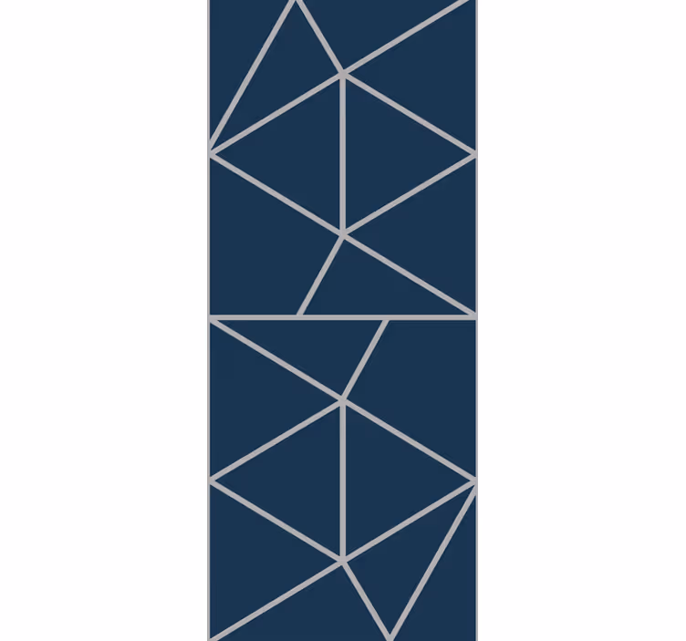 Ohuet viivat sininen aihe geometrinen tapetti - Tenstickers