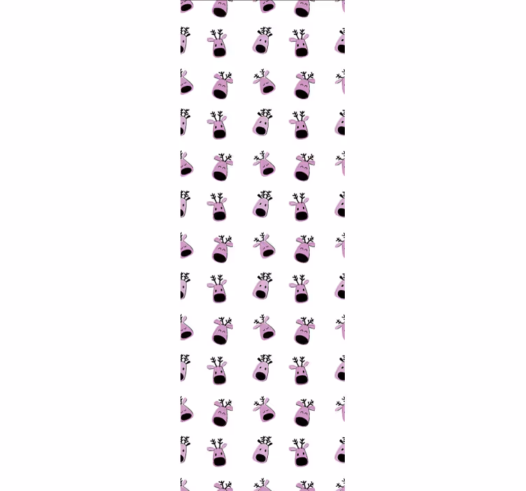 Iloiset poron kasvot eläintapetti - Tenstickers