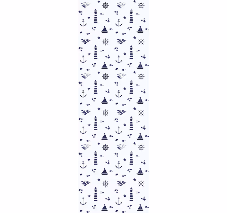 Pohjoismaisia merenkulkuelementtejä lastenhuoneen tapetti - Tenstickers