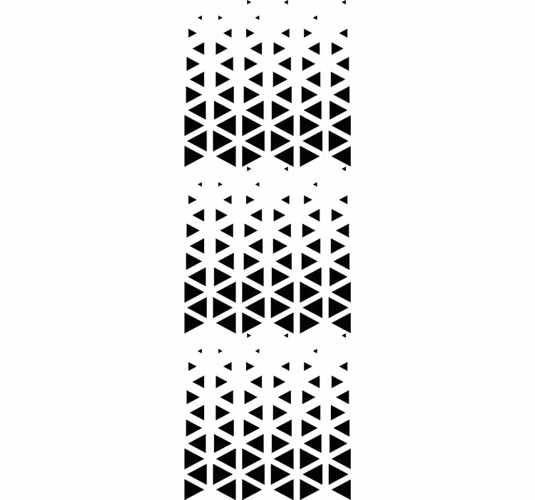 Musta kolmiojärjestely geometrinen tapetti - Tenstickers