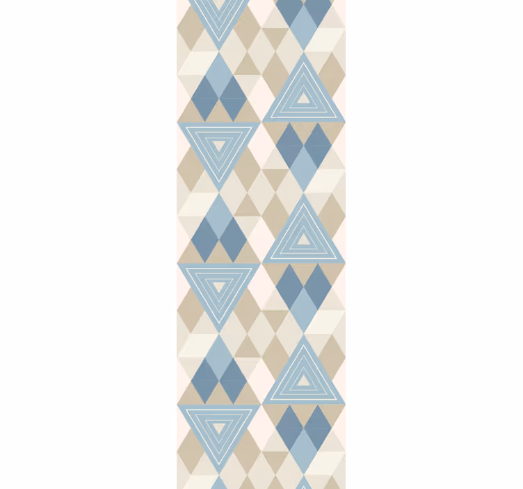 Kolmioita ja timantteja geometrinen tapetti - Tenstickers