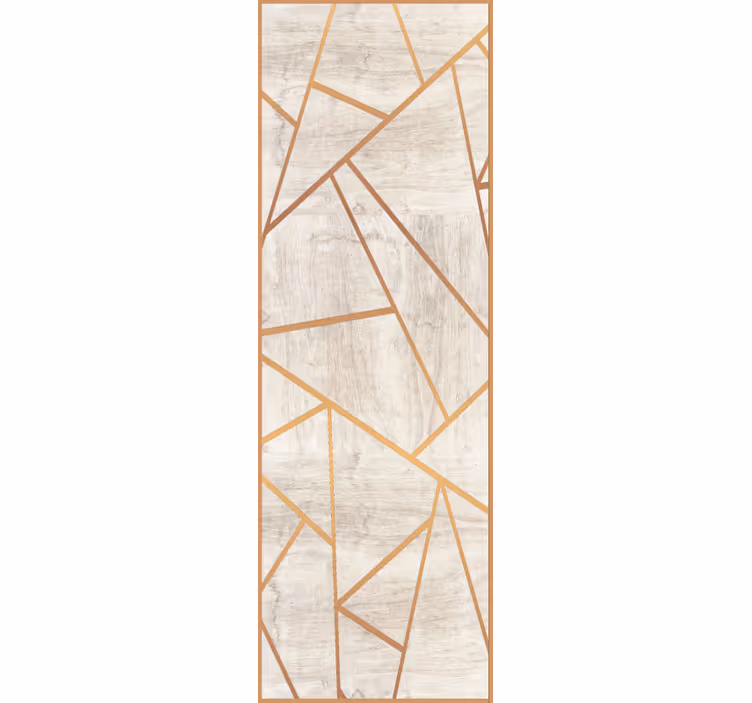 Geometriset kultasuonet marmoritapetti - Tenstickers