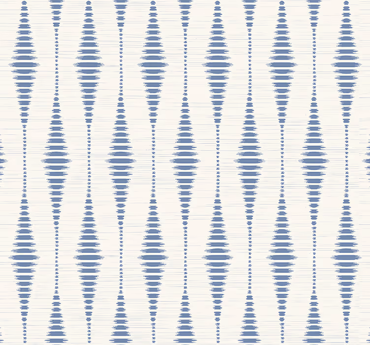 rabaul ikat sininen ja beige geometrinen taustakuva - Tenstickers