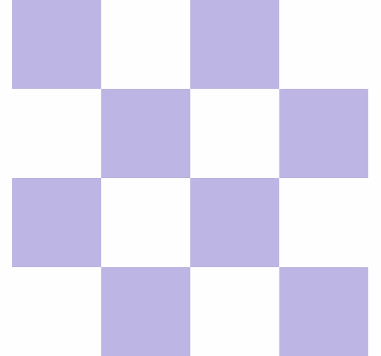 Valkoinen ja violetti motiivi laattatapetti - Tenstickers