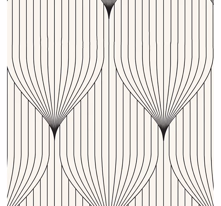 Symmetrinen deco-höyhen Makuhuoneen tapetti - Tenstickers