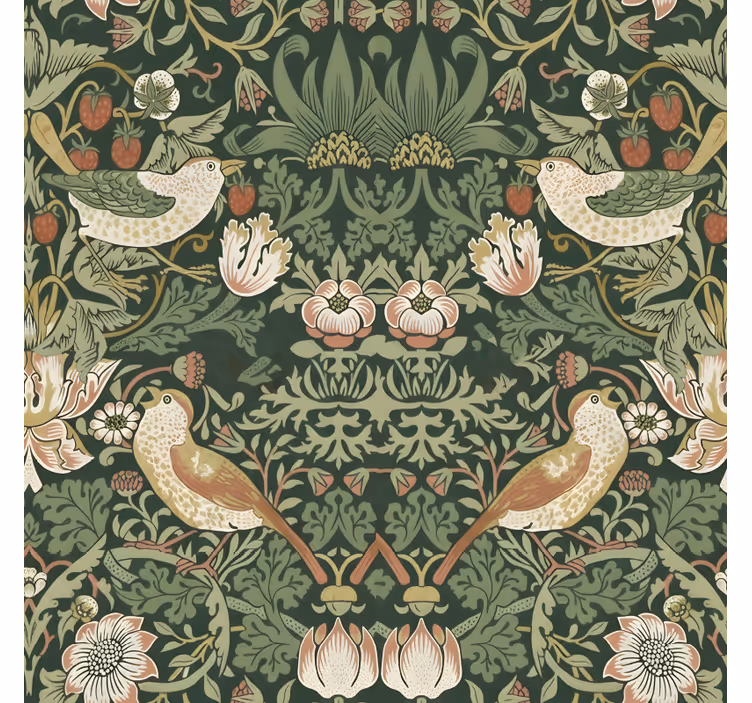 Morris-tyylinen lintutapetti - Tenstickers