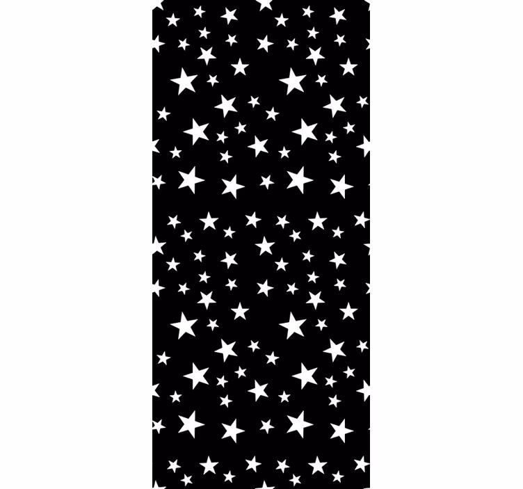 Mustavalkoinen eleganssi tähtitapetti - Tenstickers