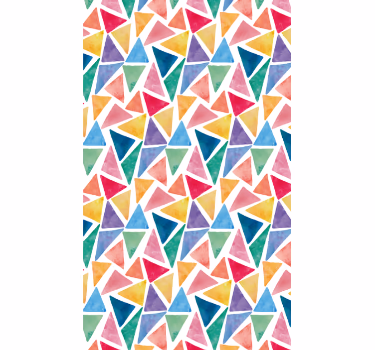 Iloiset värikkäät kolmiot geometrista tapettia - Tenstickers