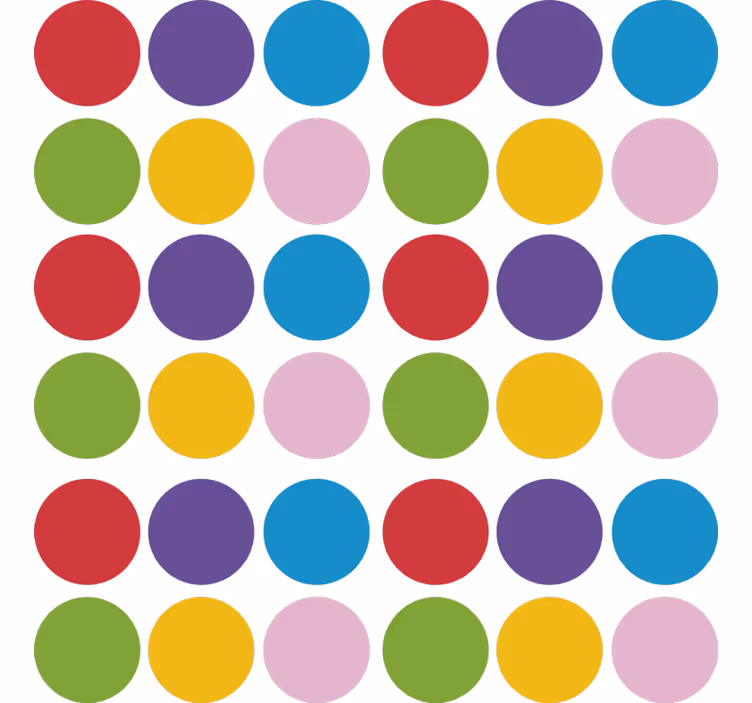 Yksinkertaiset värilliset ympyrät geometrinen tapetti - Tenstickers