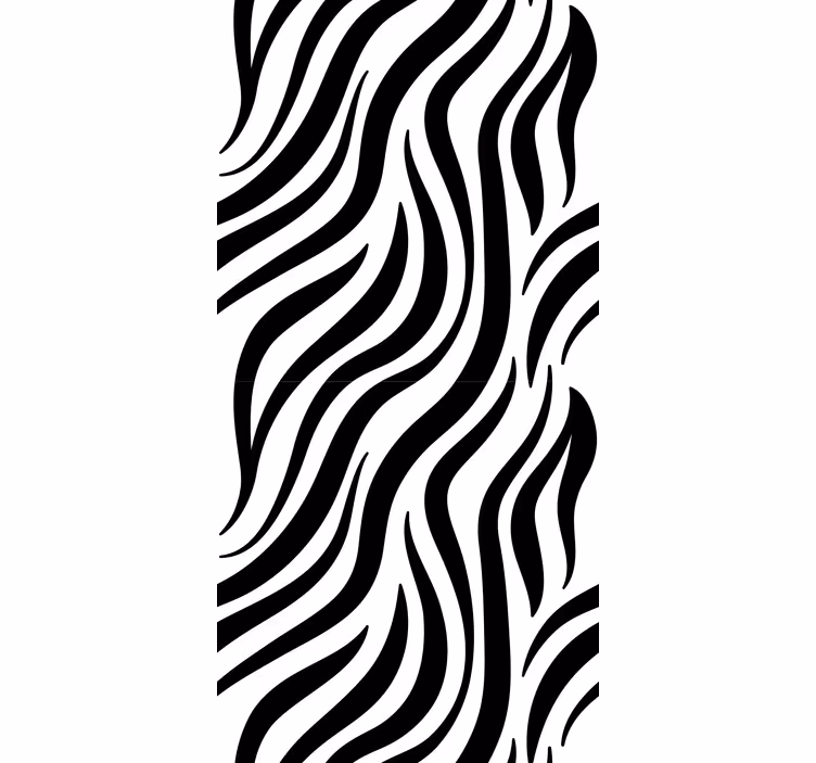 Geometrinen tapetti mustavalkoisilla seepraraidalla - Tenstickers