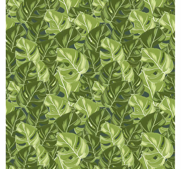 Lush leaf patterns luonto tapetti vihreät lehtikuviot - Tenstickers