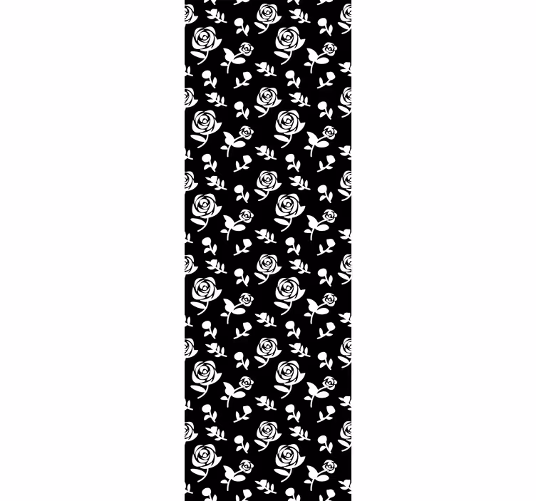 Kukkakuvioinen yksivärinen ornamentti tapetti - Tenstickers