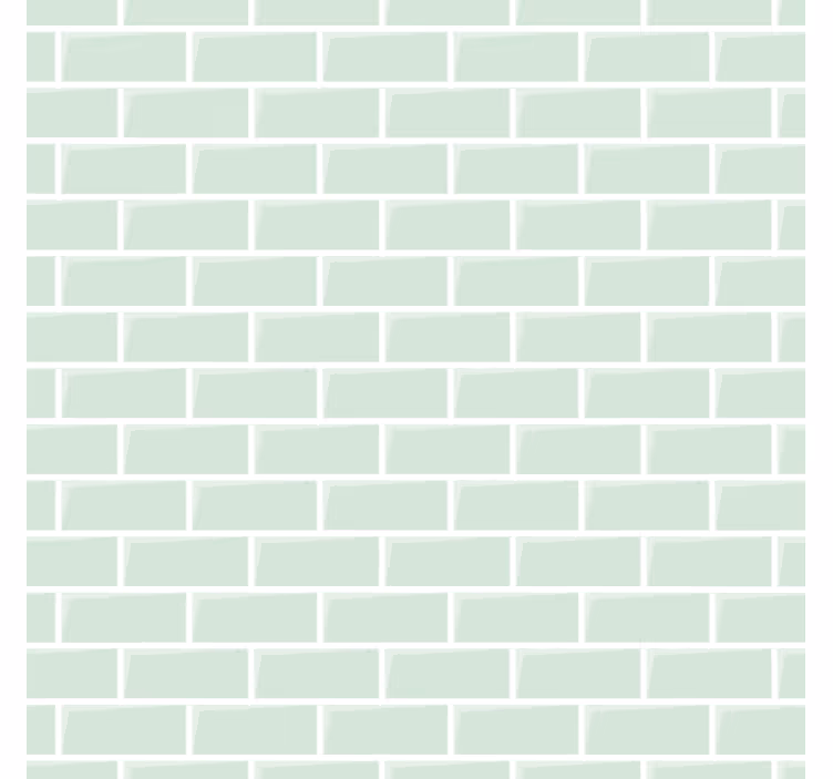 Vihreä sulokas kuosi tiilitapetti - Tenstickers