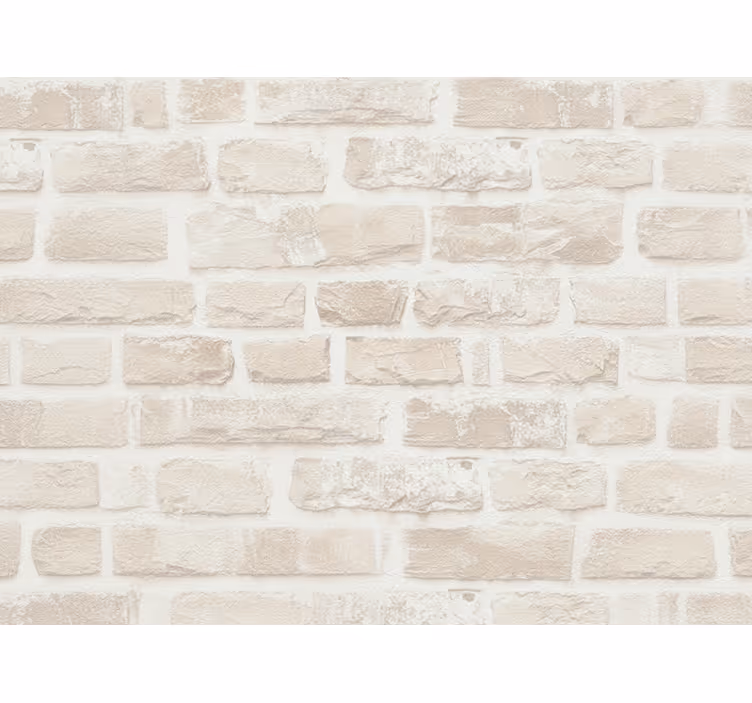 Valkoinen tiiliseinäolohuone tapetti - Tenstickers