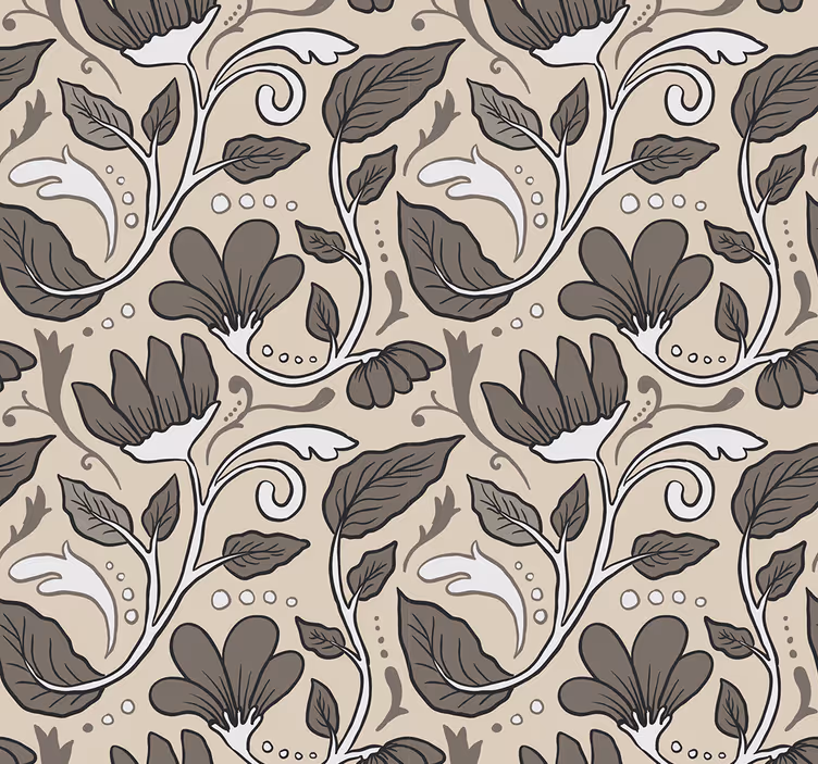 Vintagetyylinen kukkatapetti makuuhuoneeseen - Tenstickers