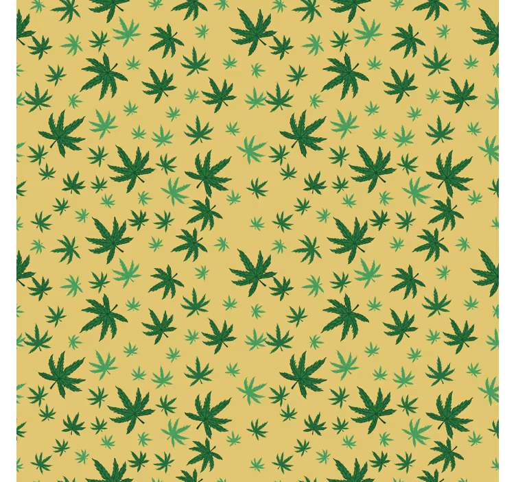 Saumaton kannabiskasvi tapetti - Tenstickers