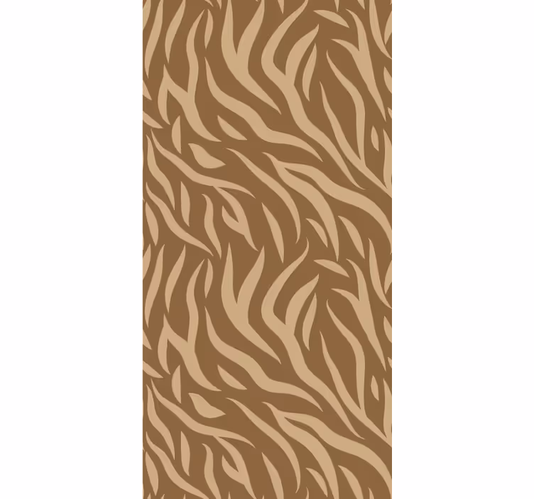 Ruskea ja beige tiikerinnahkakuosi makuuhuoneen tapetti - Tenstickers