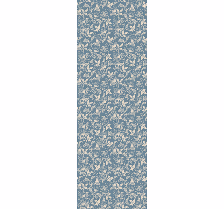 Sininen ja beige yksityiskohtien kuvio ornamentti tapetti - Tenstickers
