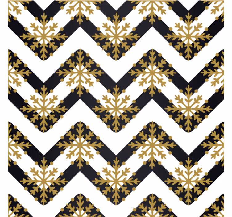 Chevron-kukkakuvio ornamentti tapetti - Tenstickers