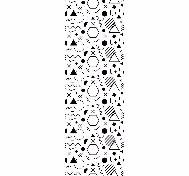 Rohkeat abstraktit muodot ornamentti tapetti - Tenstickers