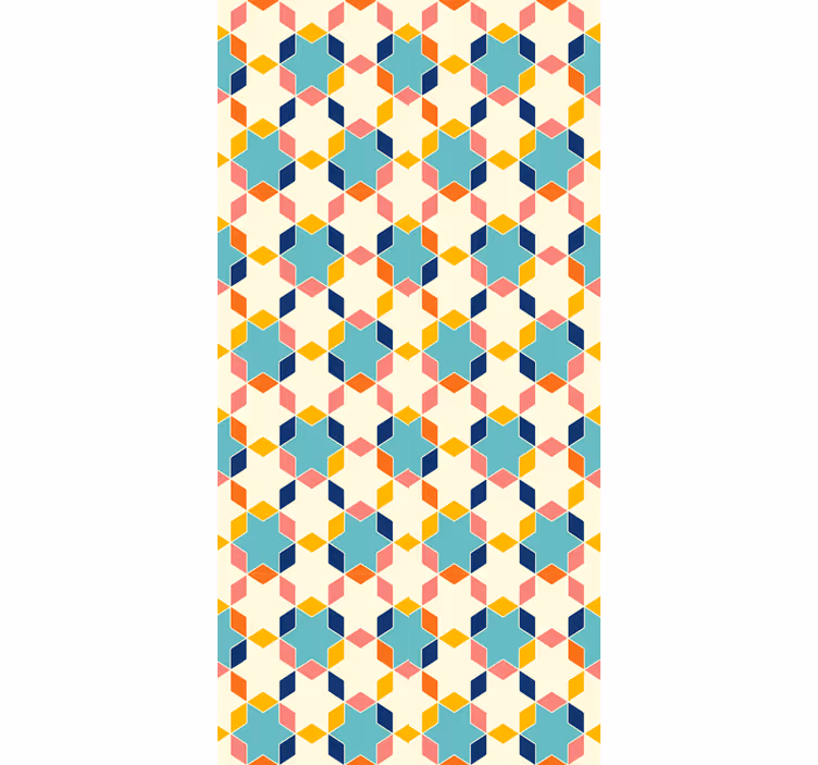 Geometrinen mosaiikkitapettiolohuoneeseen - Tenstickers