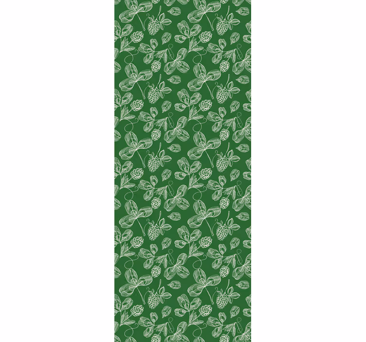 Vihreä magnolian oksakuosi makuuhuoneen tapetti - Tenstickers