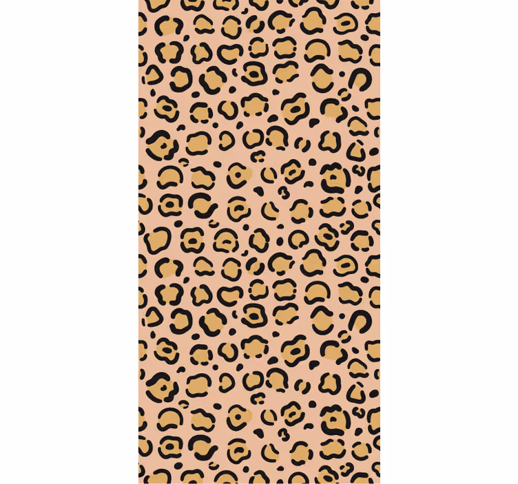 Leopardin pastellivärinen tapetti makuuhuoneeseen - Tenstickers