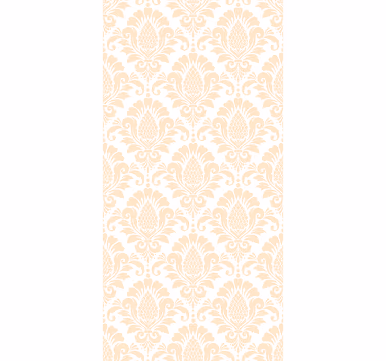 Beige damaskikuvioinen makuuhuoneen tapetti - Tenstickers