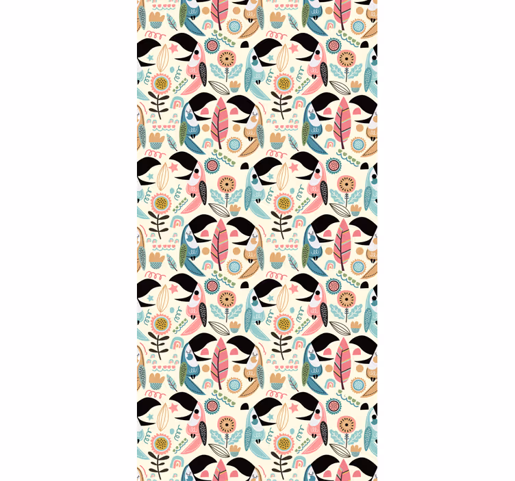 Tropiikin tukaanikuosi makuuhuoneen tapetti - Tenstickers