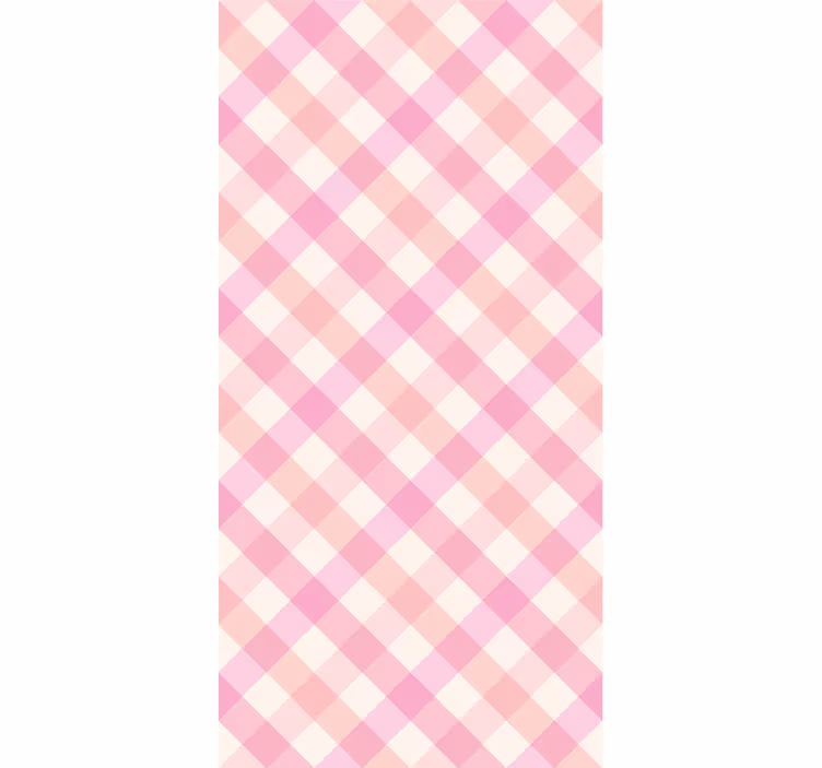 Pinkki ruudullinen kuviotapetti - Tenstickers