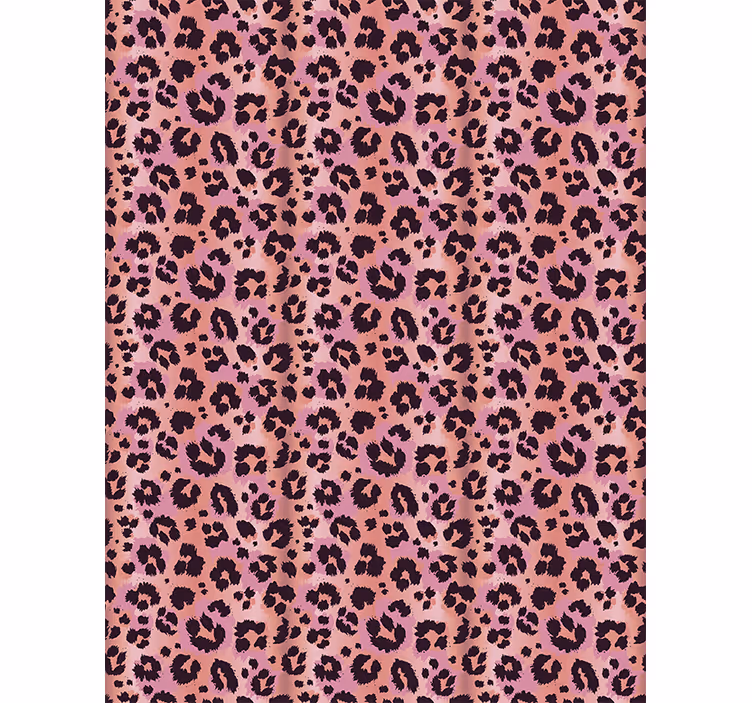 Pinkki leopardieläintapetti - Tenstickers