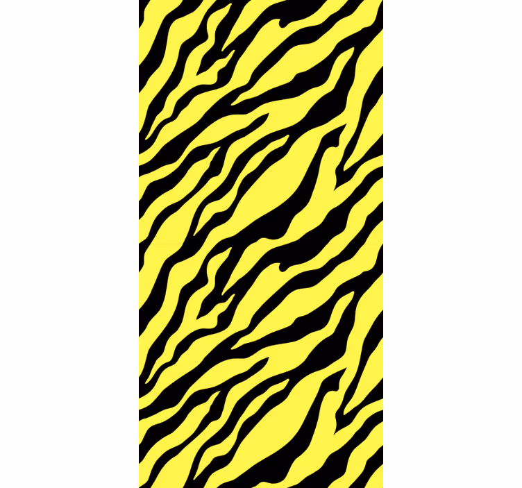 Keltainen seepra eläintapetti - Tenstickers