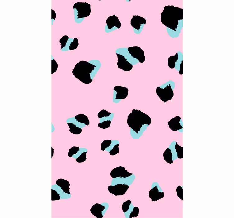Vaaleanpunainen leopardieläintapetti - Tenstickers
