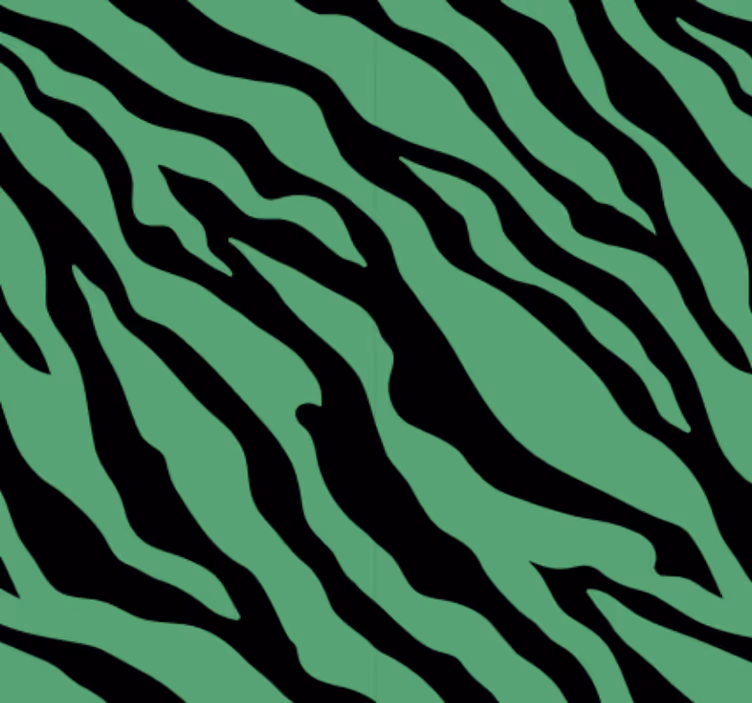 Vihreä seepra eläintapetti - Tenstickers