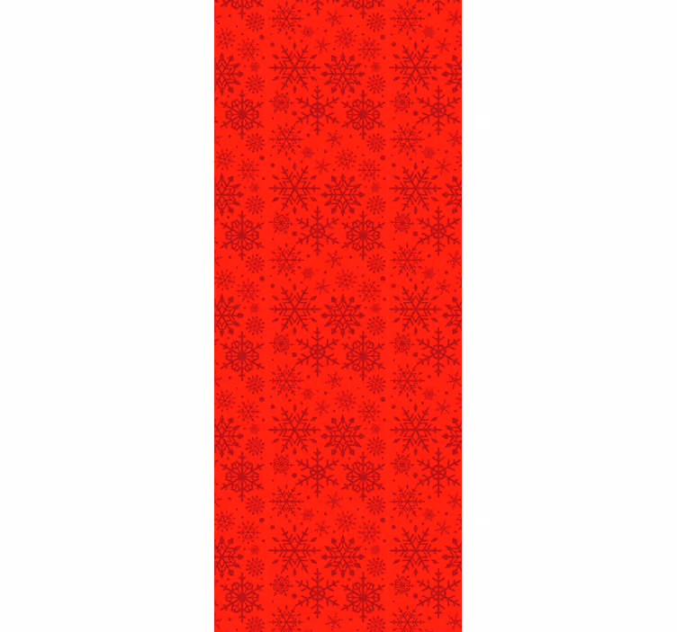 Punaisetlumihiutaleetjoulutapetti - Tenstickers