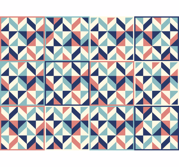 Geometrinen kuvioitu pinta toimiston tapetti - Tenstickers