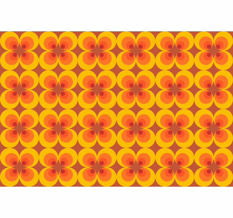 70-luvun retroympyrät toimiston tapetti - Tenstickers