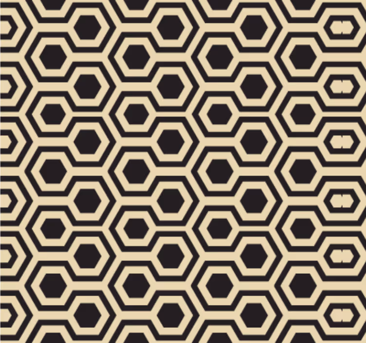 Geometrinen kuusikulmainen tapetti toimistoon - Tenstickers