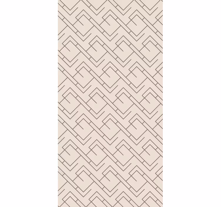Geometrinen labyrinttikuvio käytävätapetti - Tenstickers