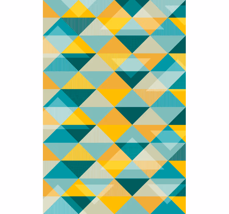 Geometrinen kolmiotyyppinen käytävätapetti - Tenstickers