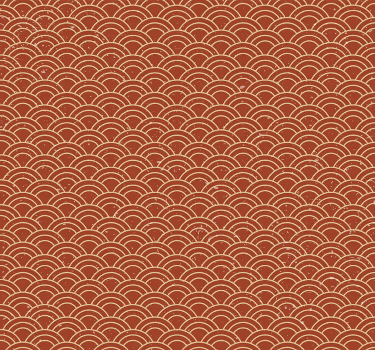 Käytävätapetti japanilainen aalto vintage-tyylillä - Tenstickers