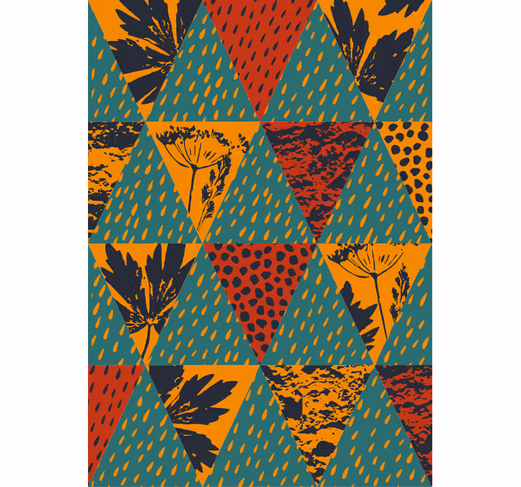 Sateen geometrinen taidekäytävätapetti - Tenstickers