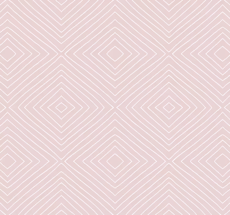 Käytävätapetti minimalistinen vaaleanpunainen neliökuvio - Tenstickers