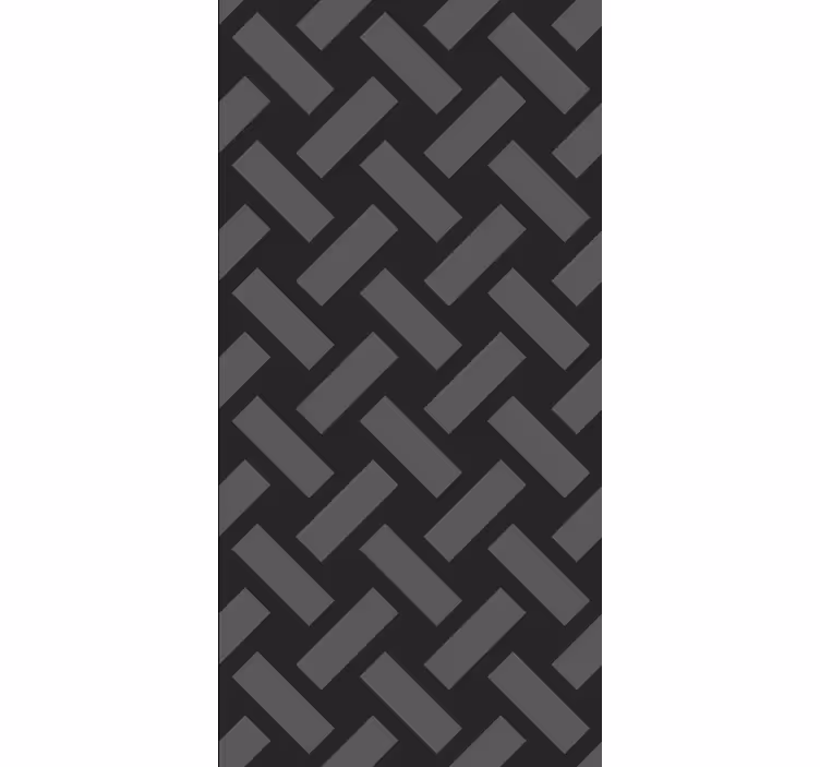 Geometrinen musta neliökuvio käytävätapetti - Tenstickers