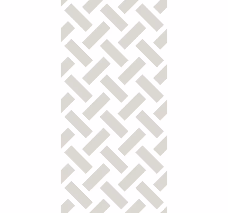 Geometrinen valkoinen neliökuvio käytävätapetti - Tenstickers