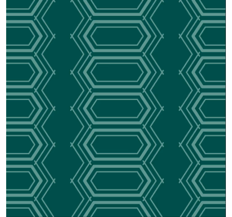 Smaragdigeometrinenkuviotapettiruokasalille - Tenstickers