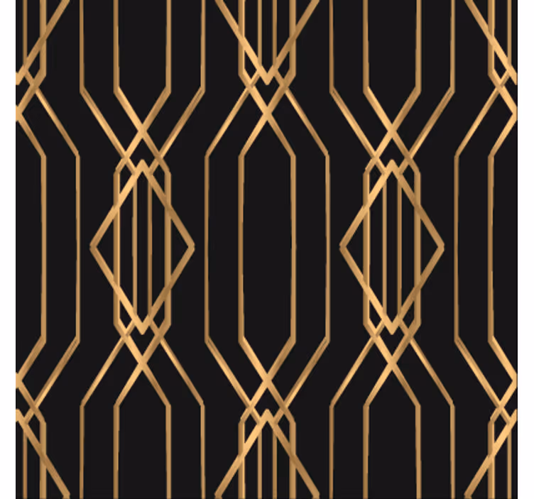 Ruokasalitapetti art deco tyylikkyys - Tenstickers